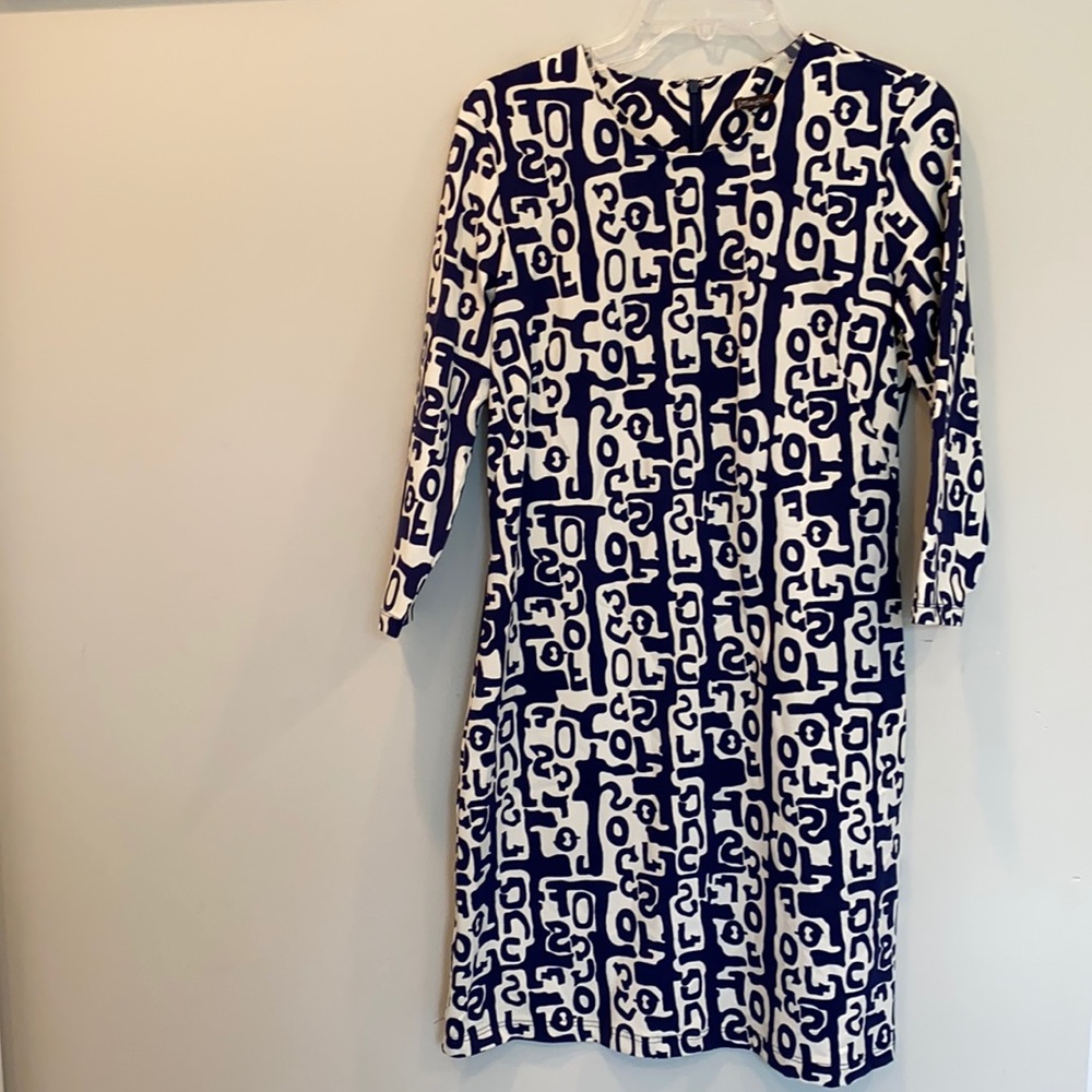 J. McGloughlin navy and cream Catalina  dress